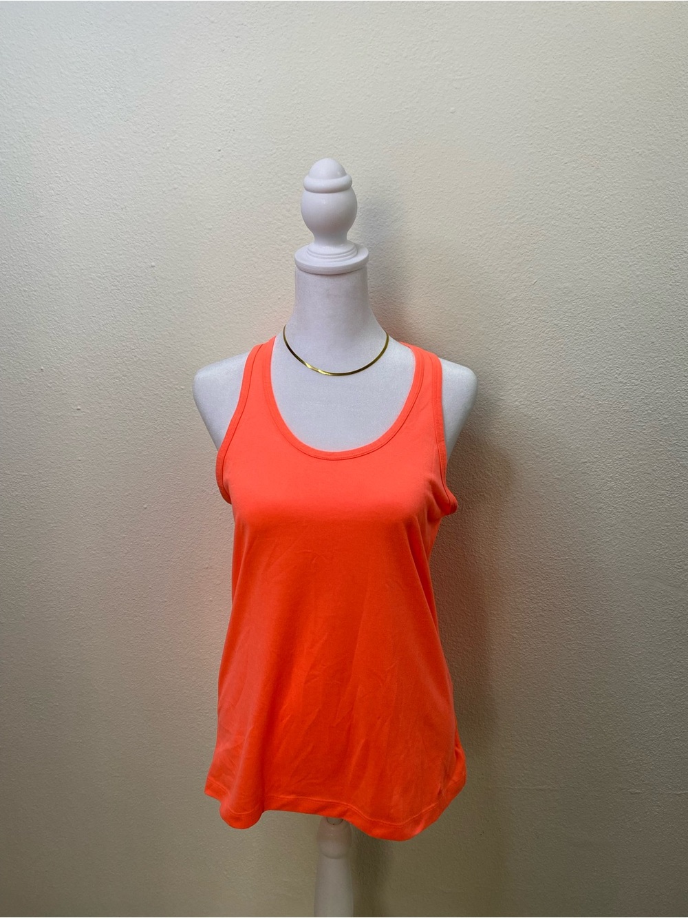 Nike Dri-FIT Neon Orange Racerback Sports Tank Top M Minimalist Performance Chic